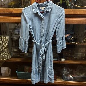 Maison Jules Blue Denim Shirt Dress